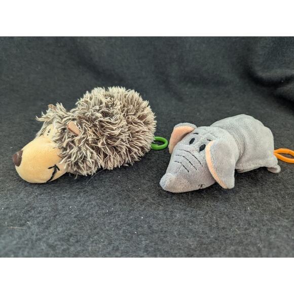 2 FLIP-A-ZOO PLUSH 5.5" THEODORE TIGER & EMMA ELEPHANT Gildy Tiger & Toby Turtle - Picture 4 of 7